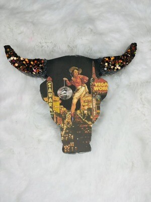 Vintage Vegas Bull Skull