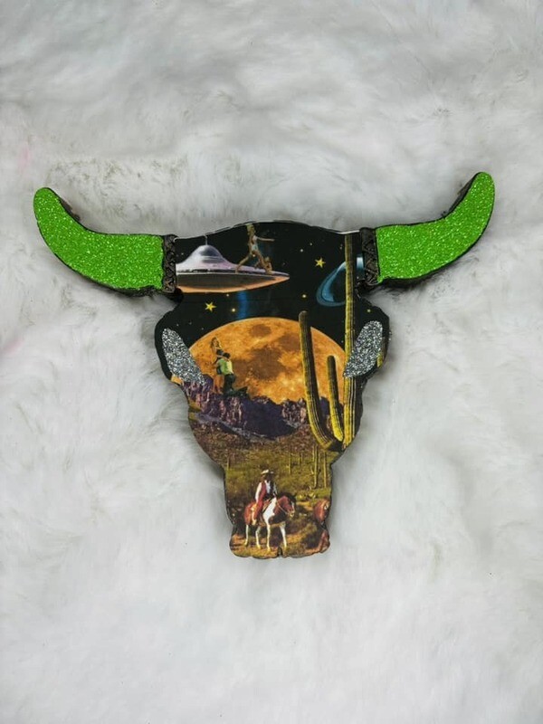 Space Cowboy Bull Skull
