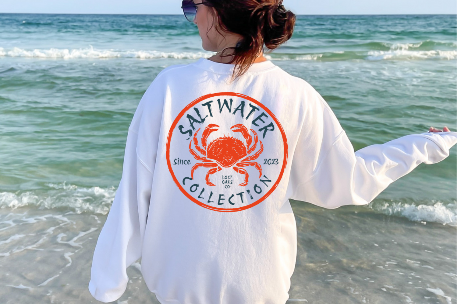 Crab Saltwater Logo Tee