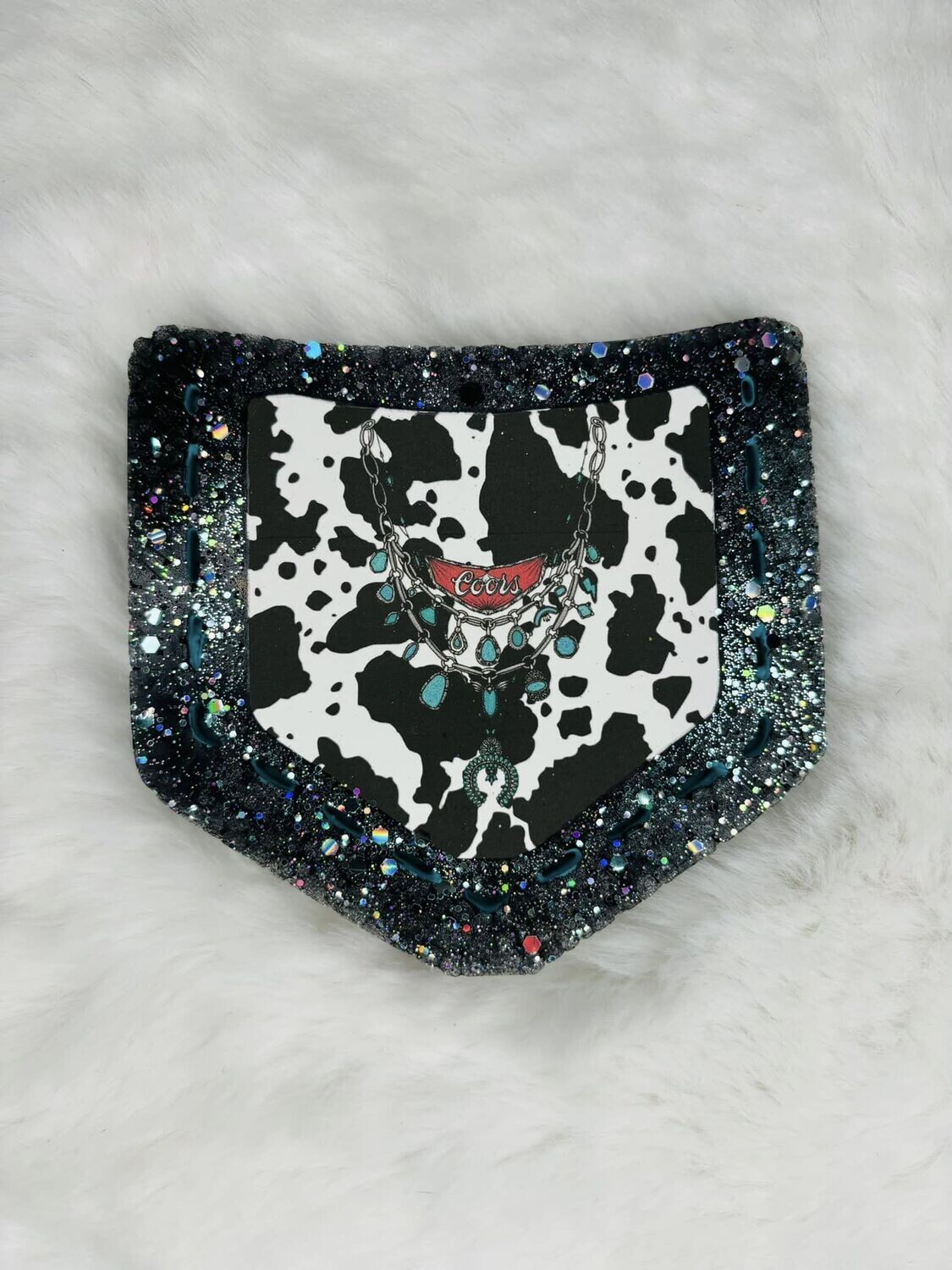 Cowprint Western Necklace Pocket
