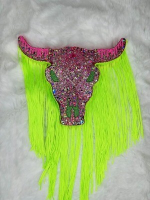 Watermelon Moonshine Bull Skull