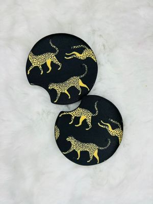 Trendy Cheetahs Car Coasters