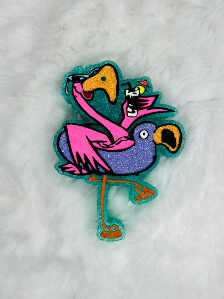 Flamingo with float