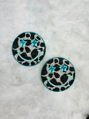 Cow print smiley vent clips
