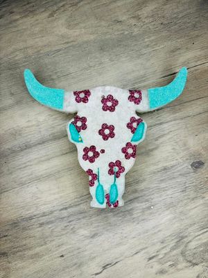Floral Bull Skull