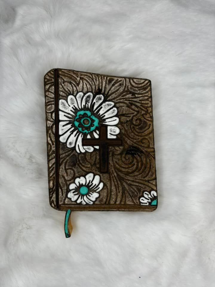 Tooled leather bible