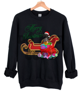 Pointer in santas sleigh