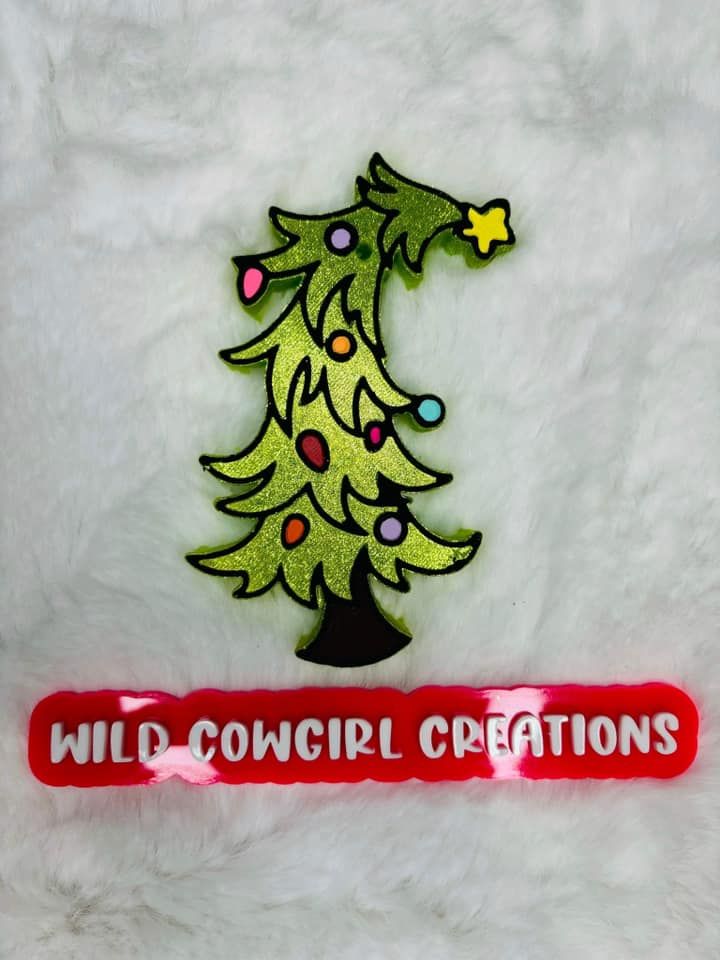 Christmas tree leaning