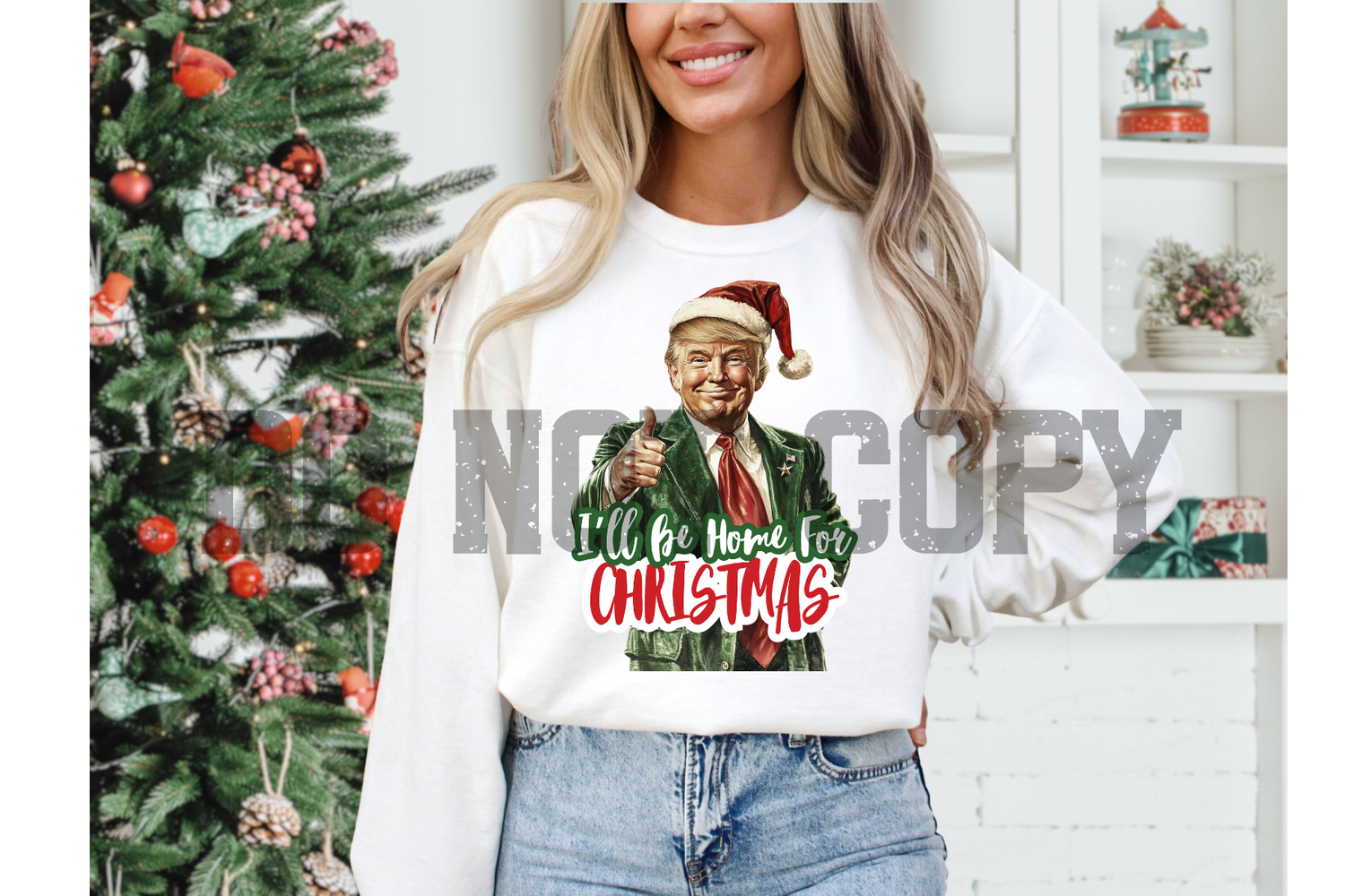 Trump i&#39;ll be home for Christmas- Sublimation