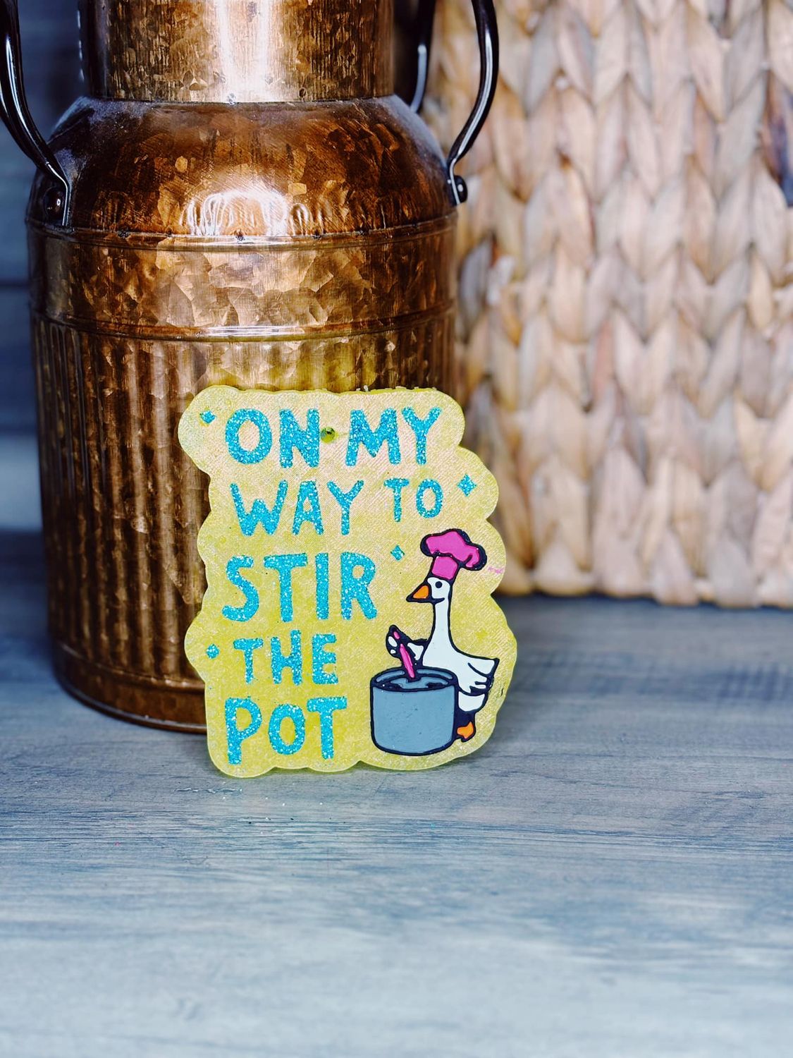 on my way to stir the pot