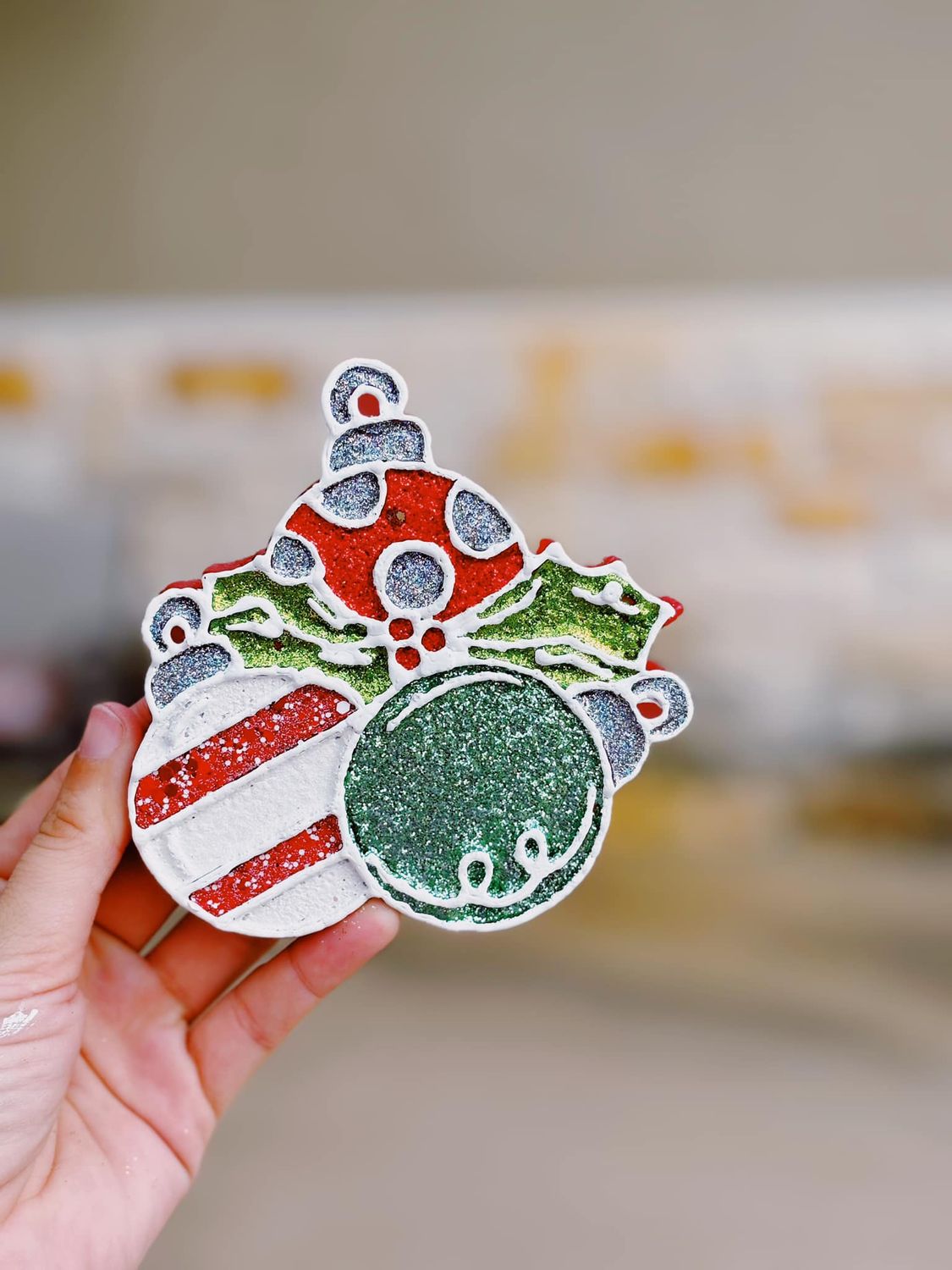 Christmas ornament trio