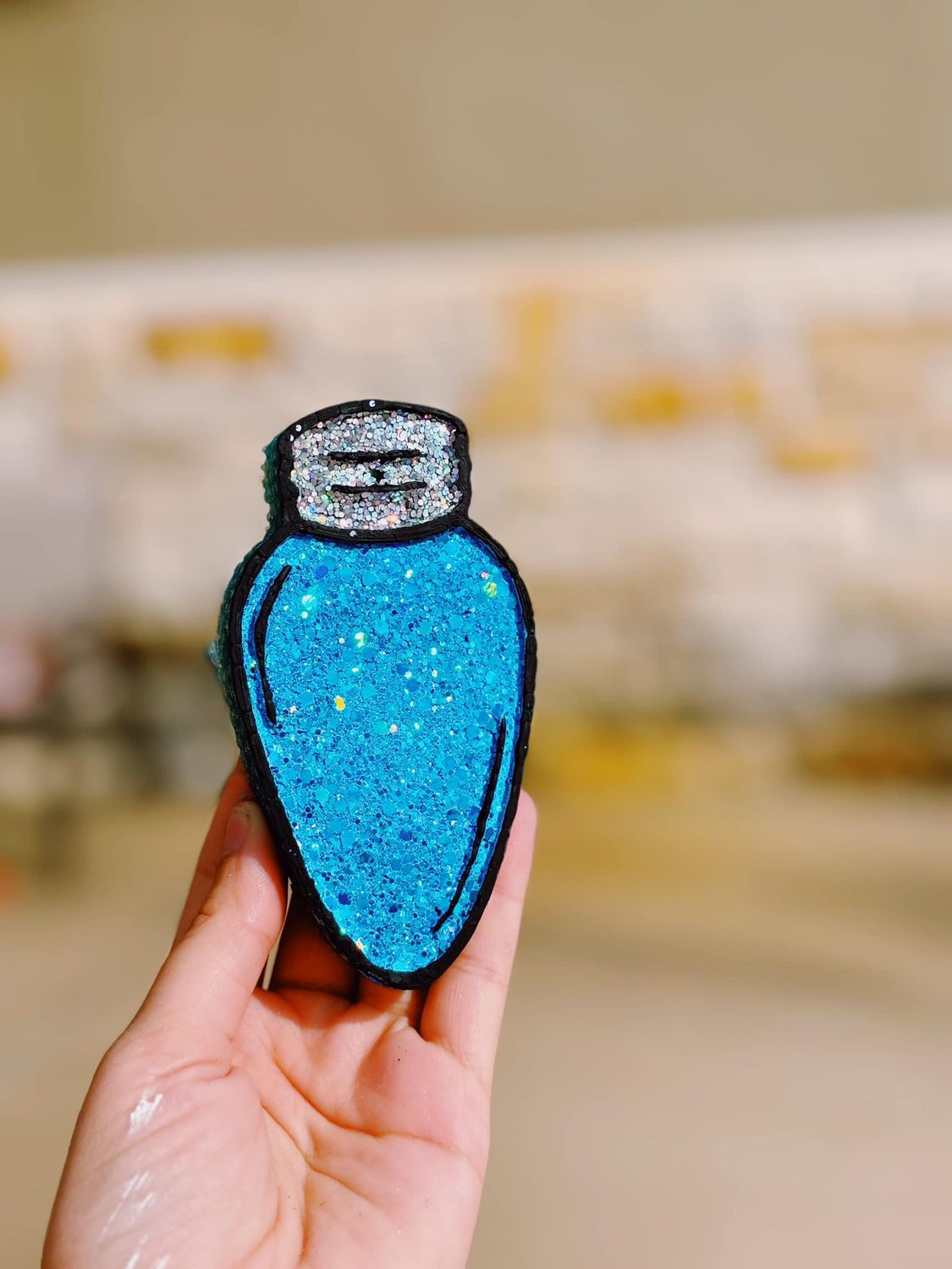 Christmas Light bulb GLITTERY