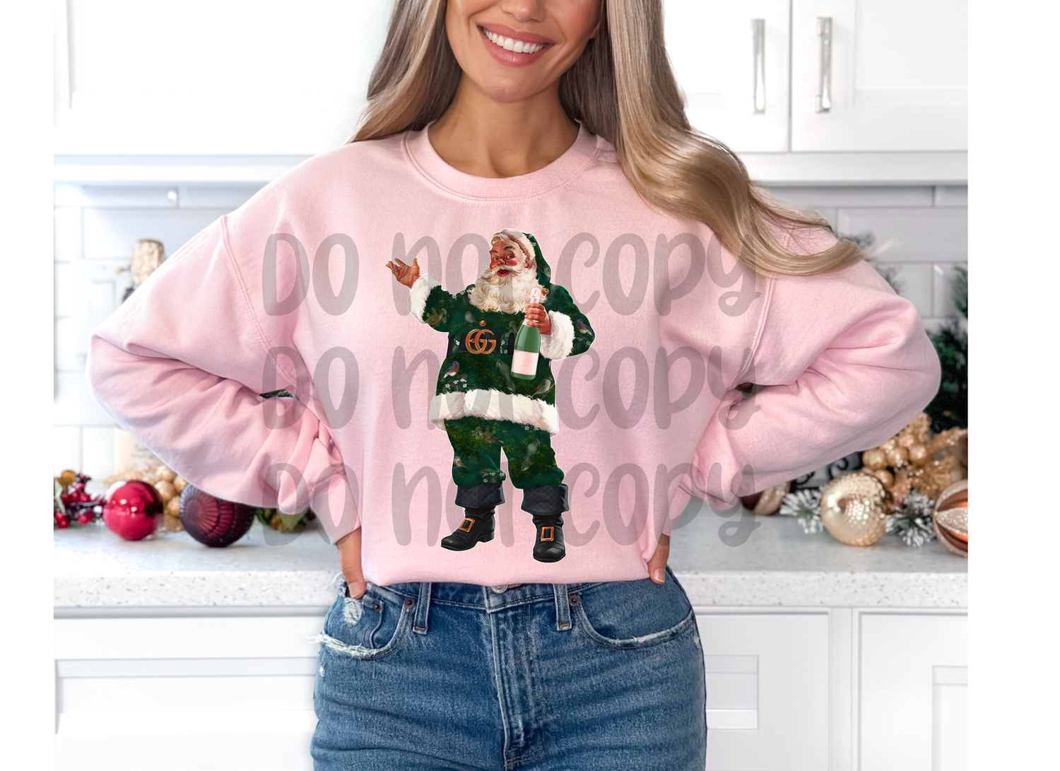 Boujee Santa-green suit