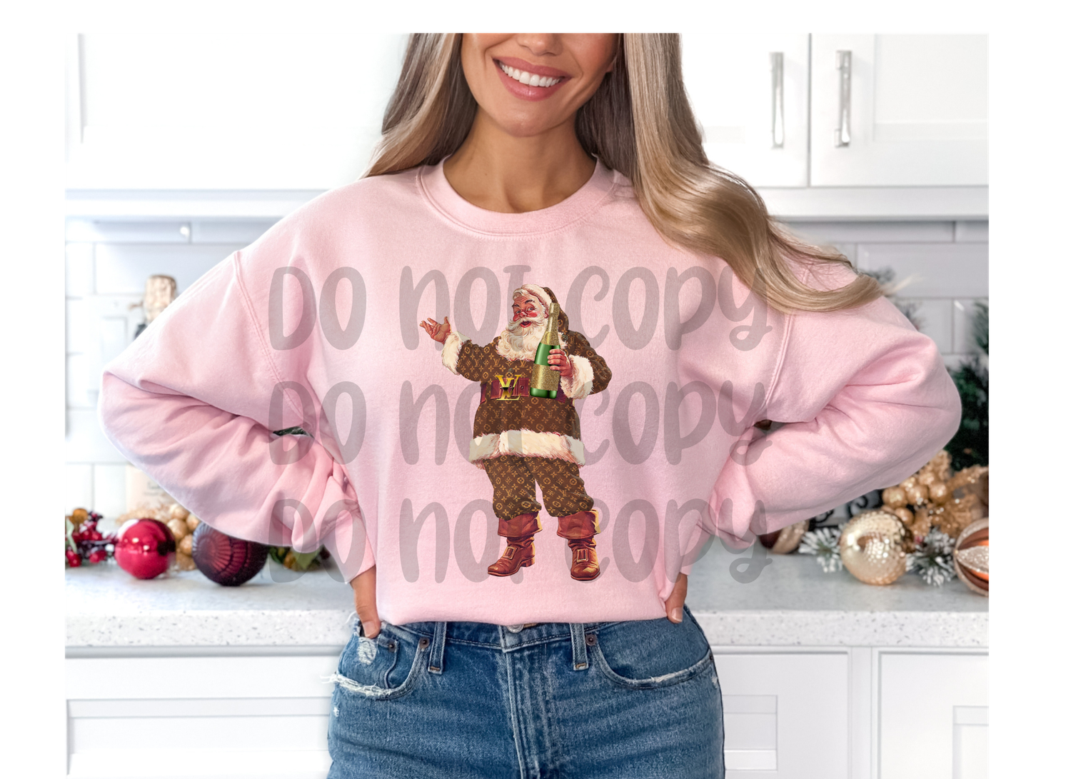 Boujee Santa- brown suit