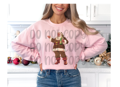 Boujee Santa- brown suit