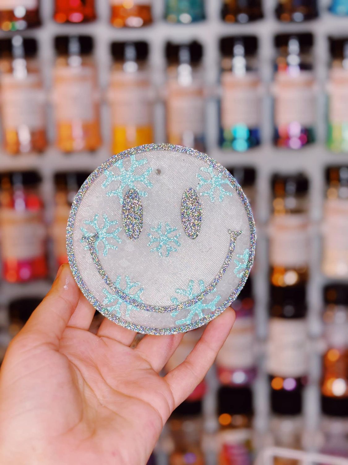 Smiley with snowflakes