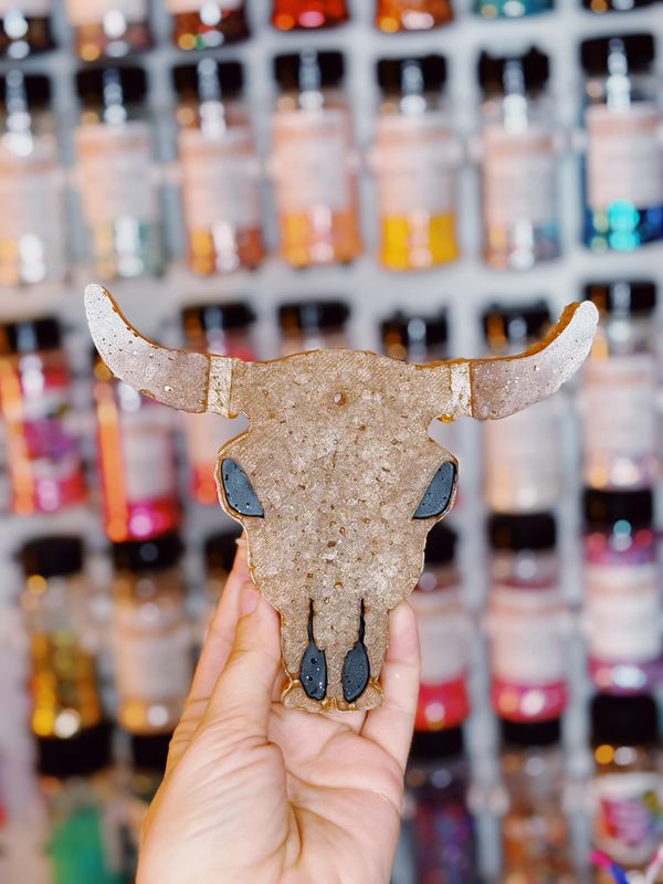 Bare bull skull