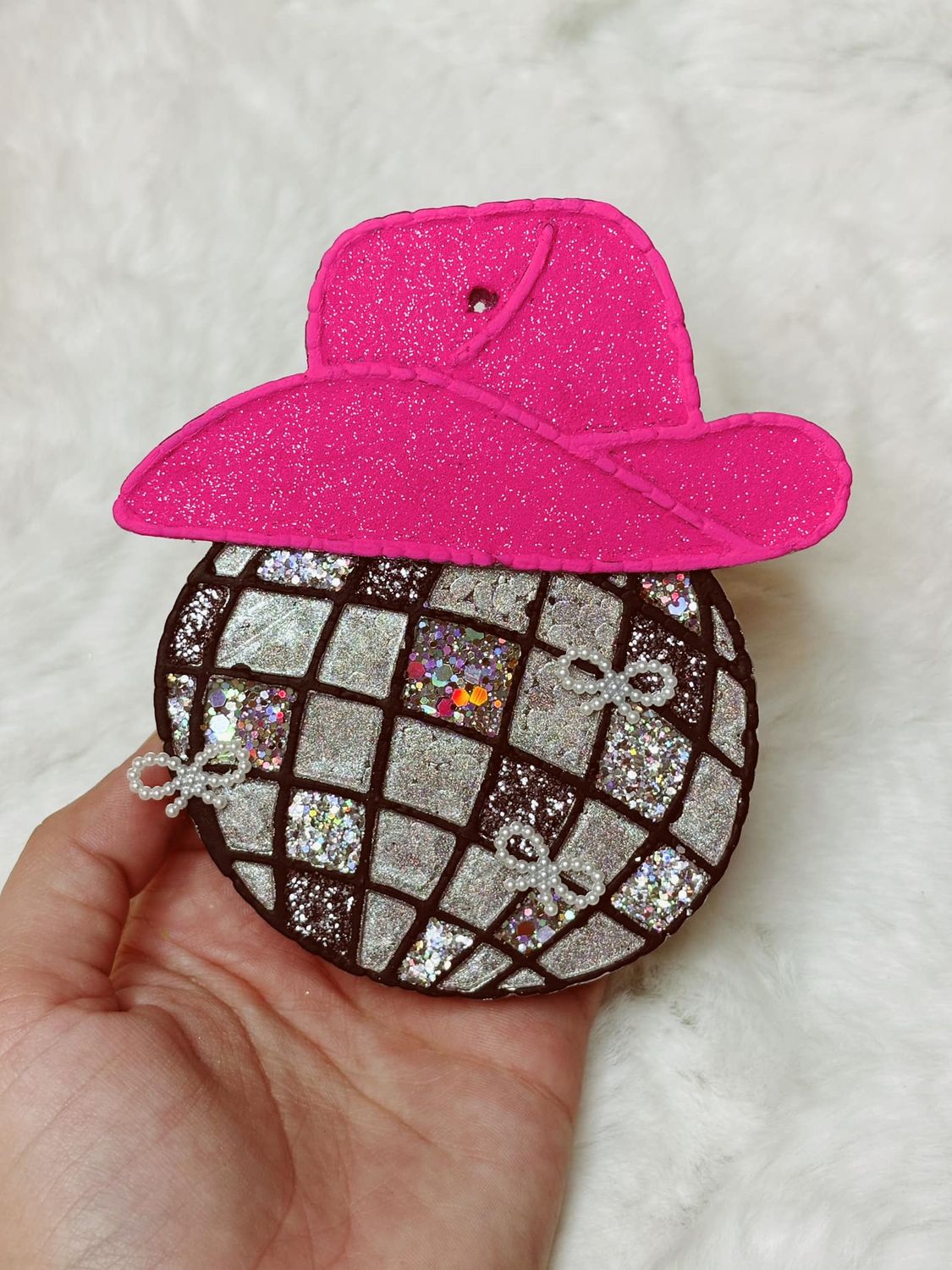 Cowboy Disco Ball with bows