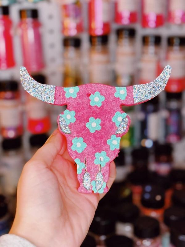 Floral Bull Skull