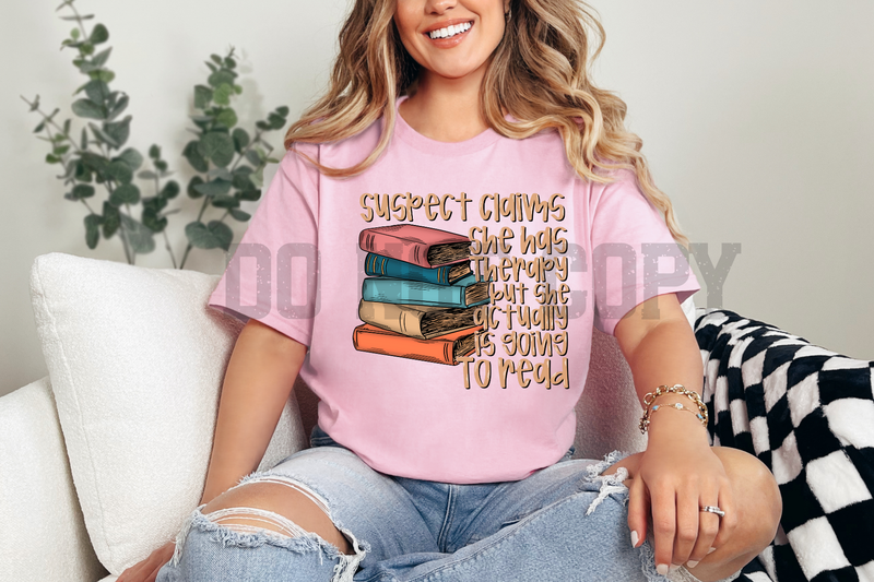 Suspect claims she has therapy
