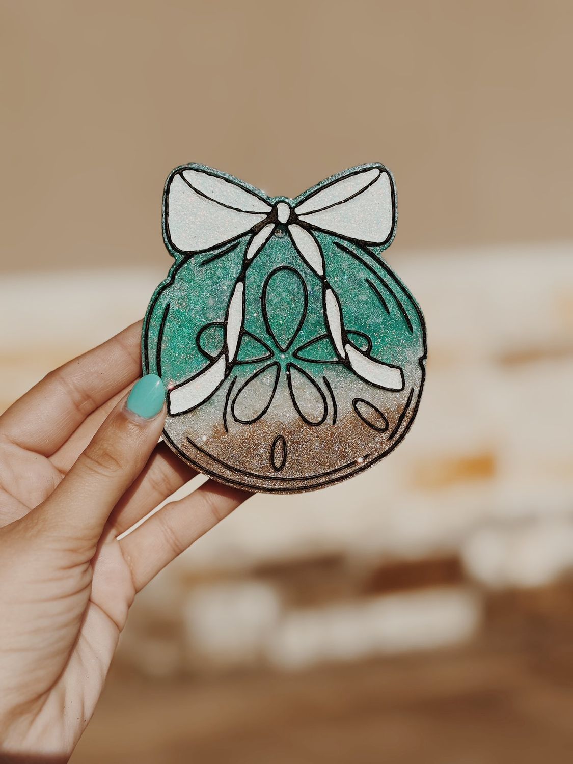 Sand Dollar with bow