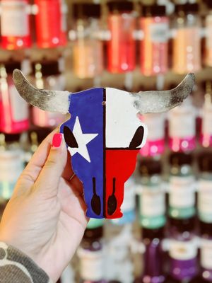 Texas Flag Bull Skull
