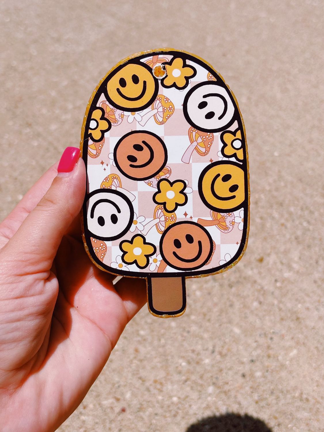 Smiley Popsicle- random cardstocks