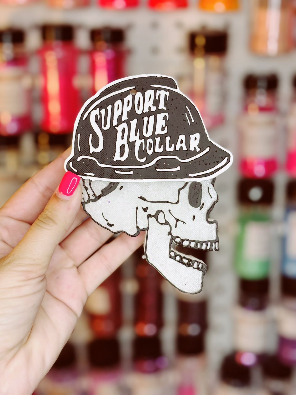 Blue Collar Skull