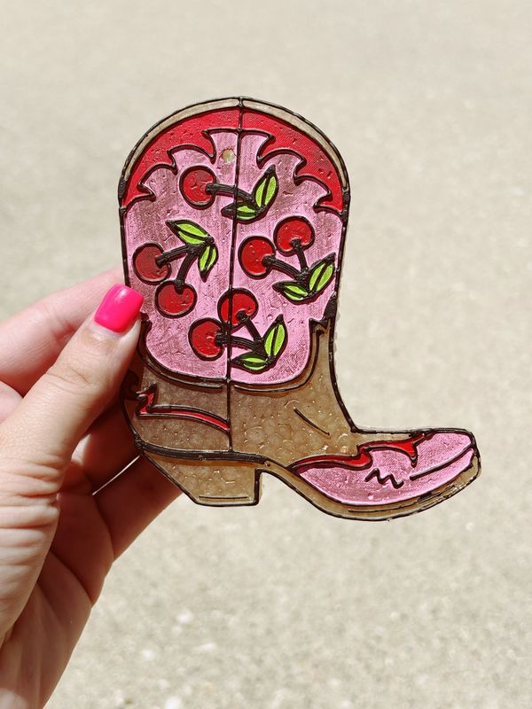 Cherry cowboy boot