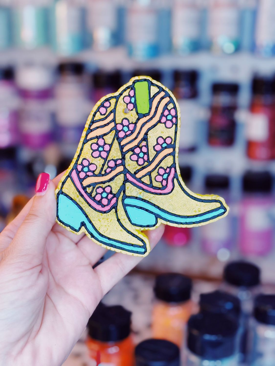 Floral cowboy boots