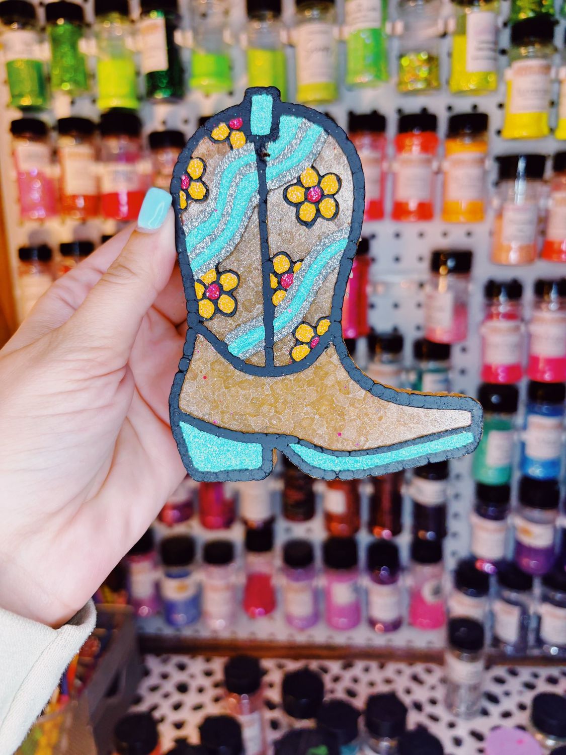 Floral cowboy boot
