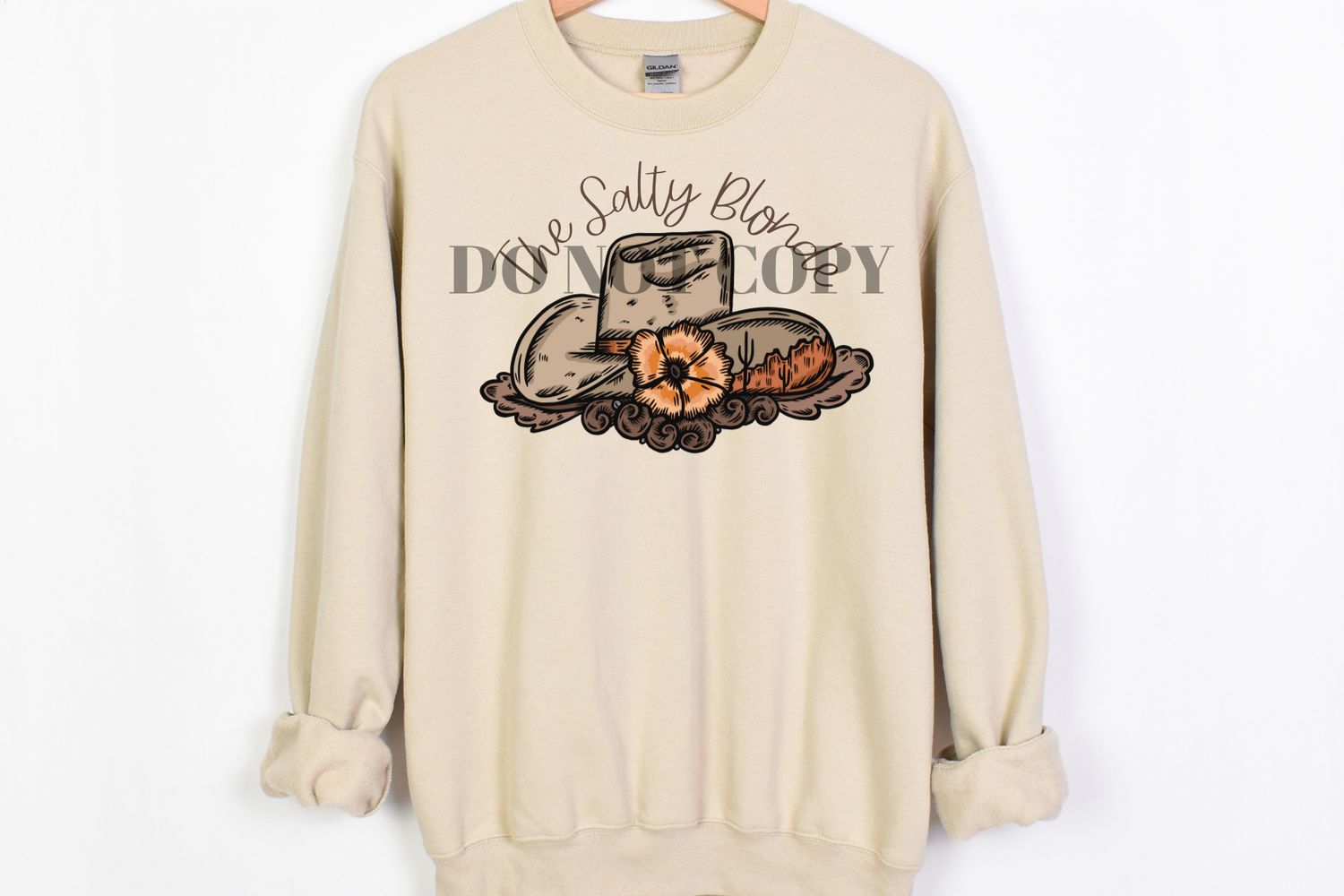 Salty Blonde Cowboy Logo Tee