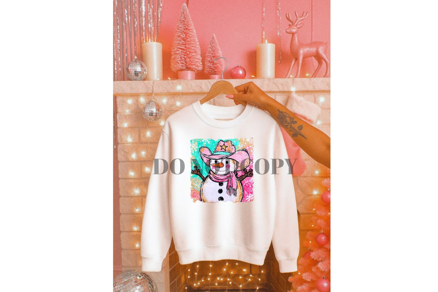 Preppy western snowman