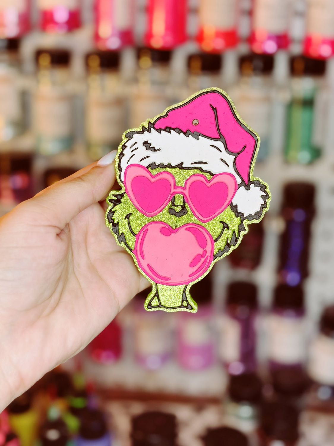 Grouch blowing bubble