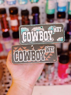 Cowboy way sign cardstock