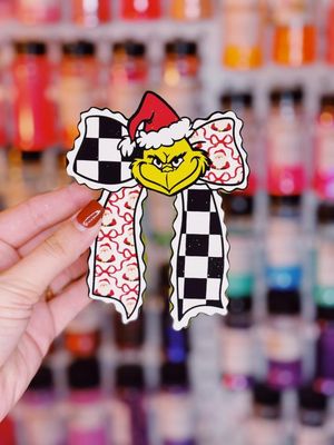 Christmas bow with green guy- Cardstock Mystery