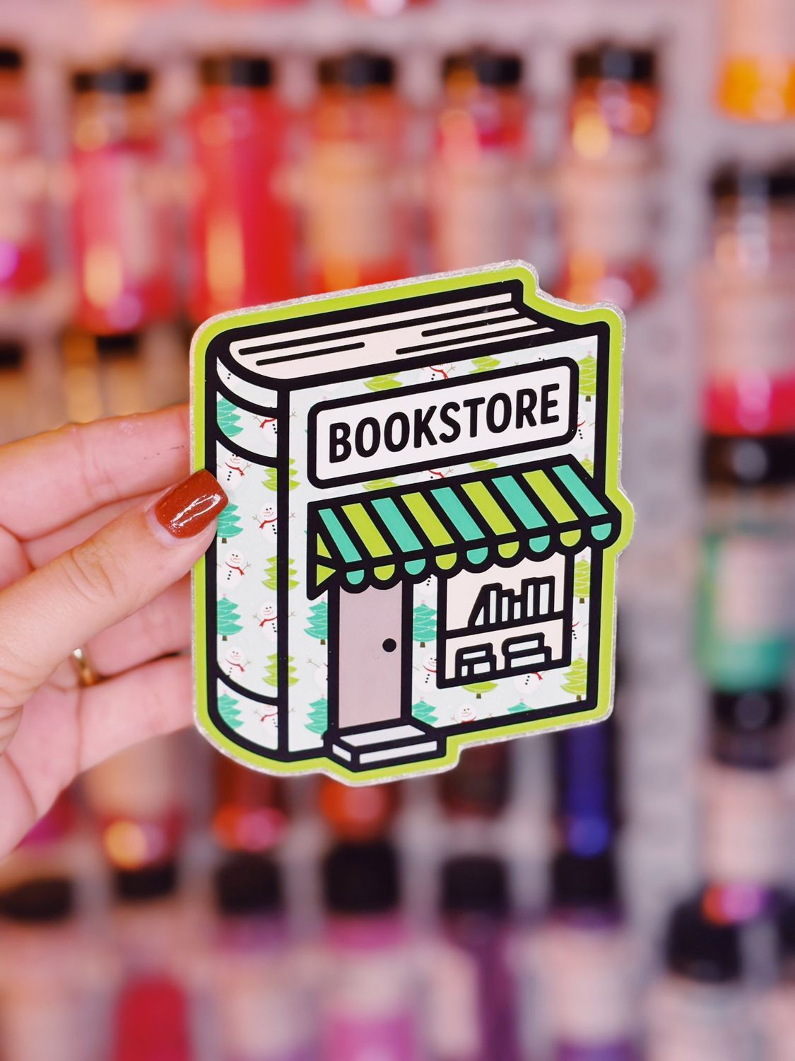 Christmas Bookstore Mystery Cardstock