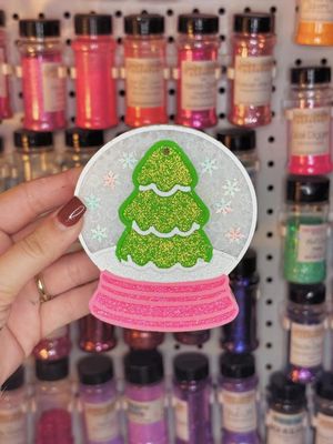 Christmas tree snow globe