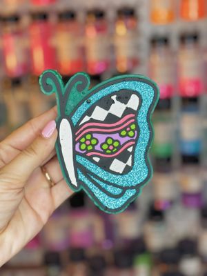 Groovy Checkered Butterfly