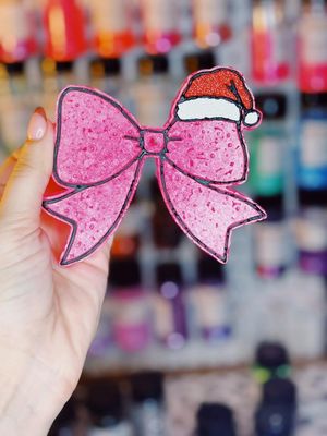 Bow with santa hat