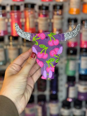 Cherry Bull Skull