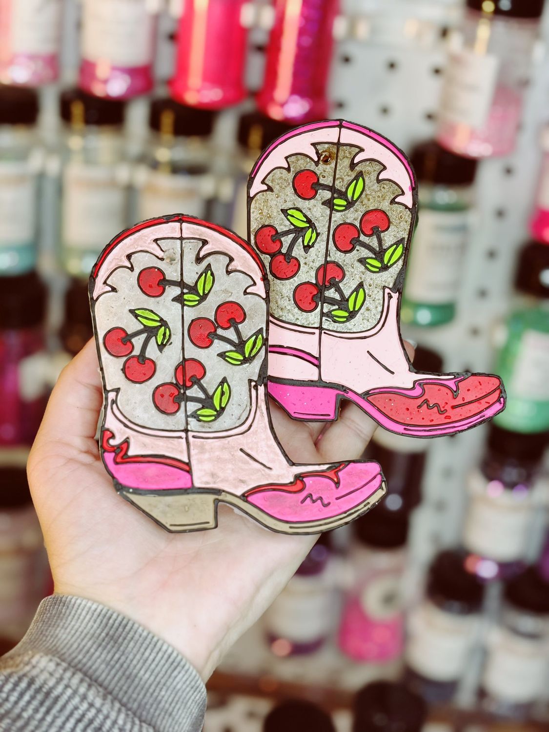 Cherry cowboy boot