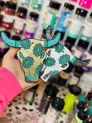 Turquoise Stones Bull Skull
