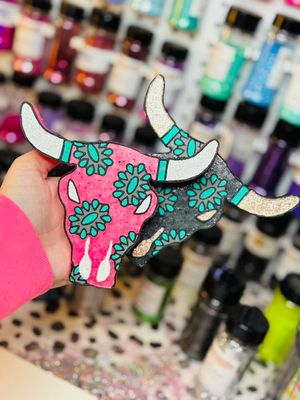 Turquoise Stones Bull Skull