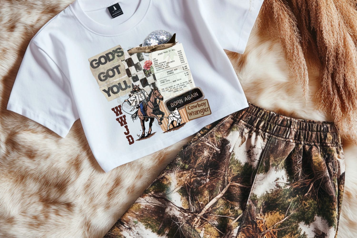 God got you collage tee