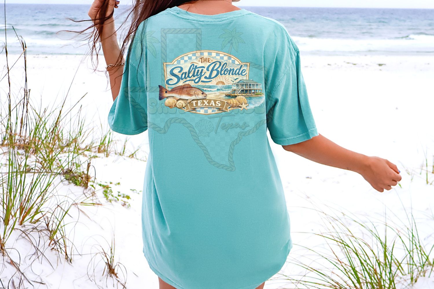 Salty Blonde Beach Logo Tee