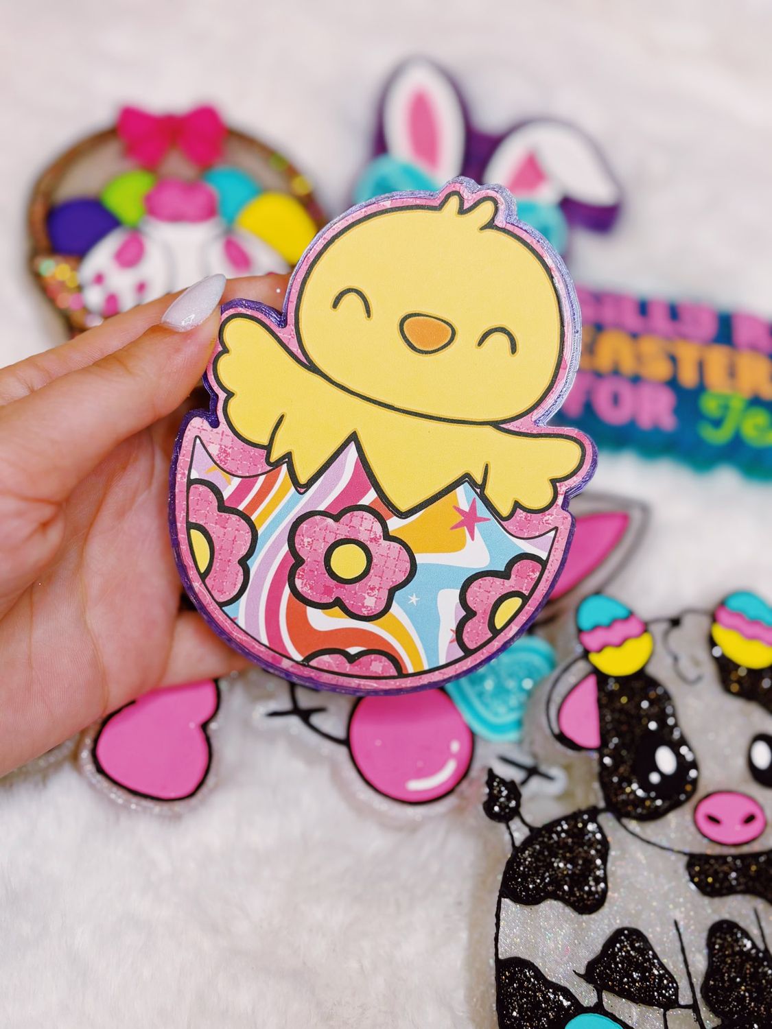 Chick in egg cardstock