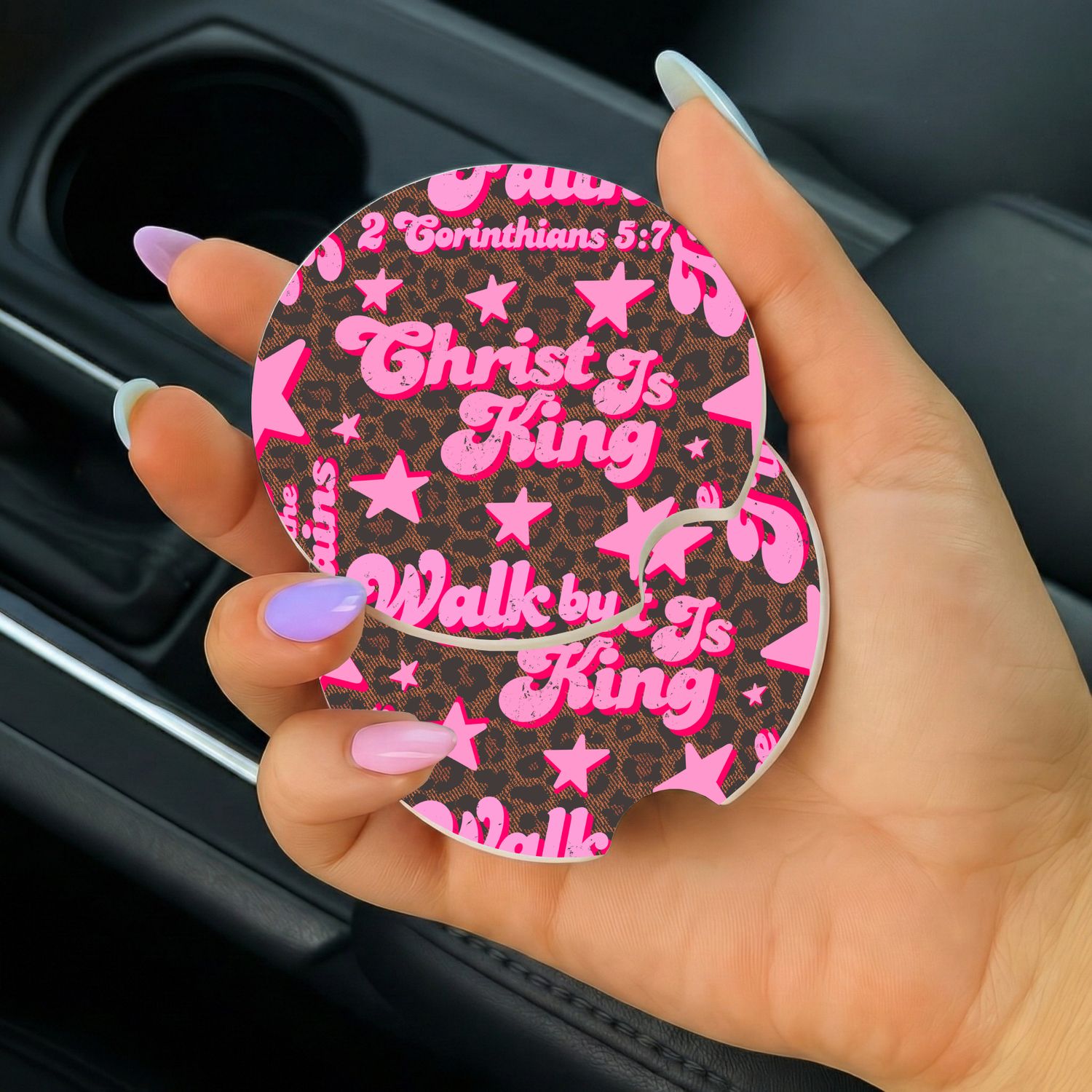 Car Coasters Christ is King
