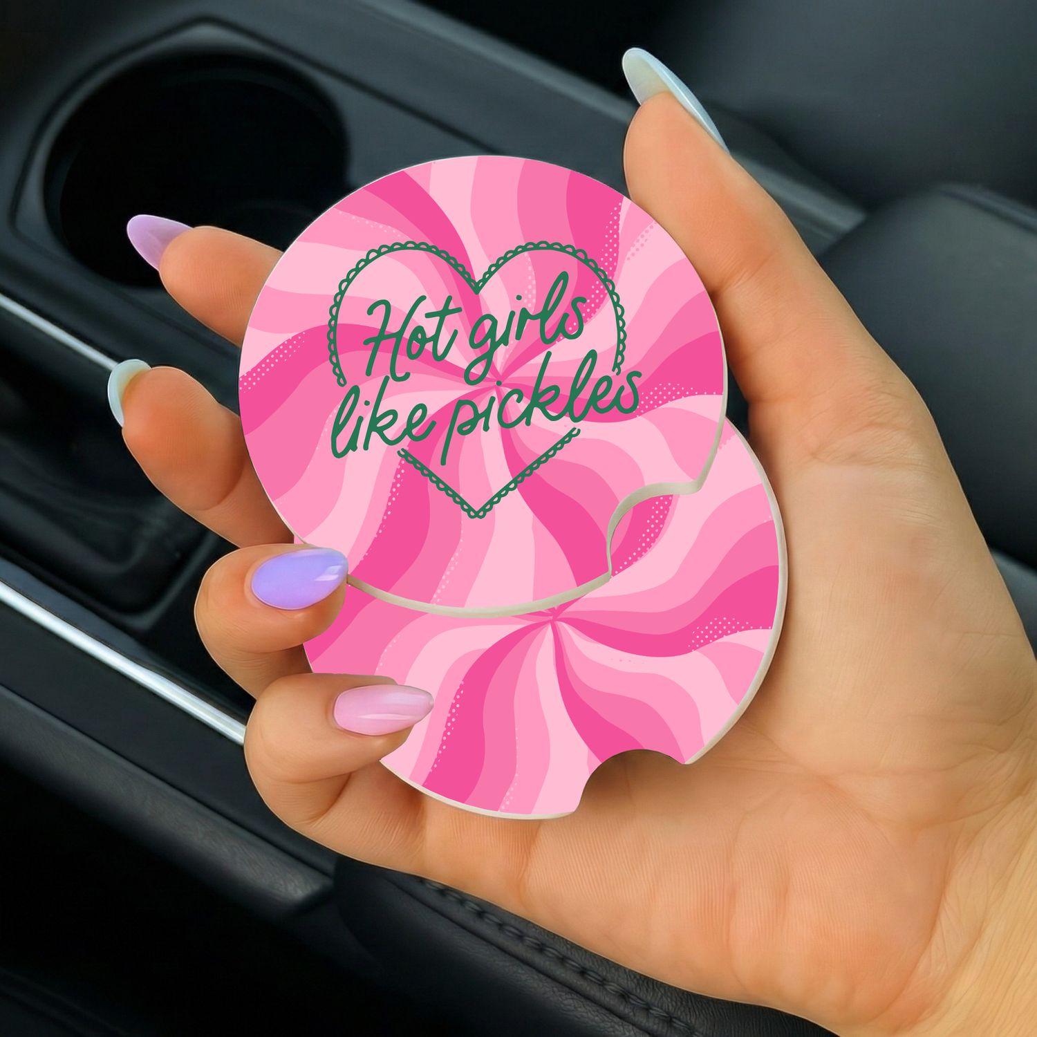 Car Coasters Hot Girls Like Pickles