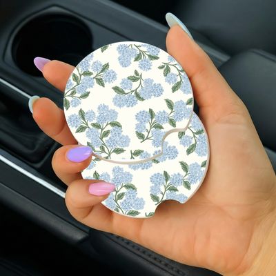 Blue Hydrangeas Car Coasters